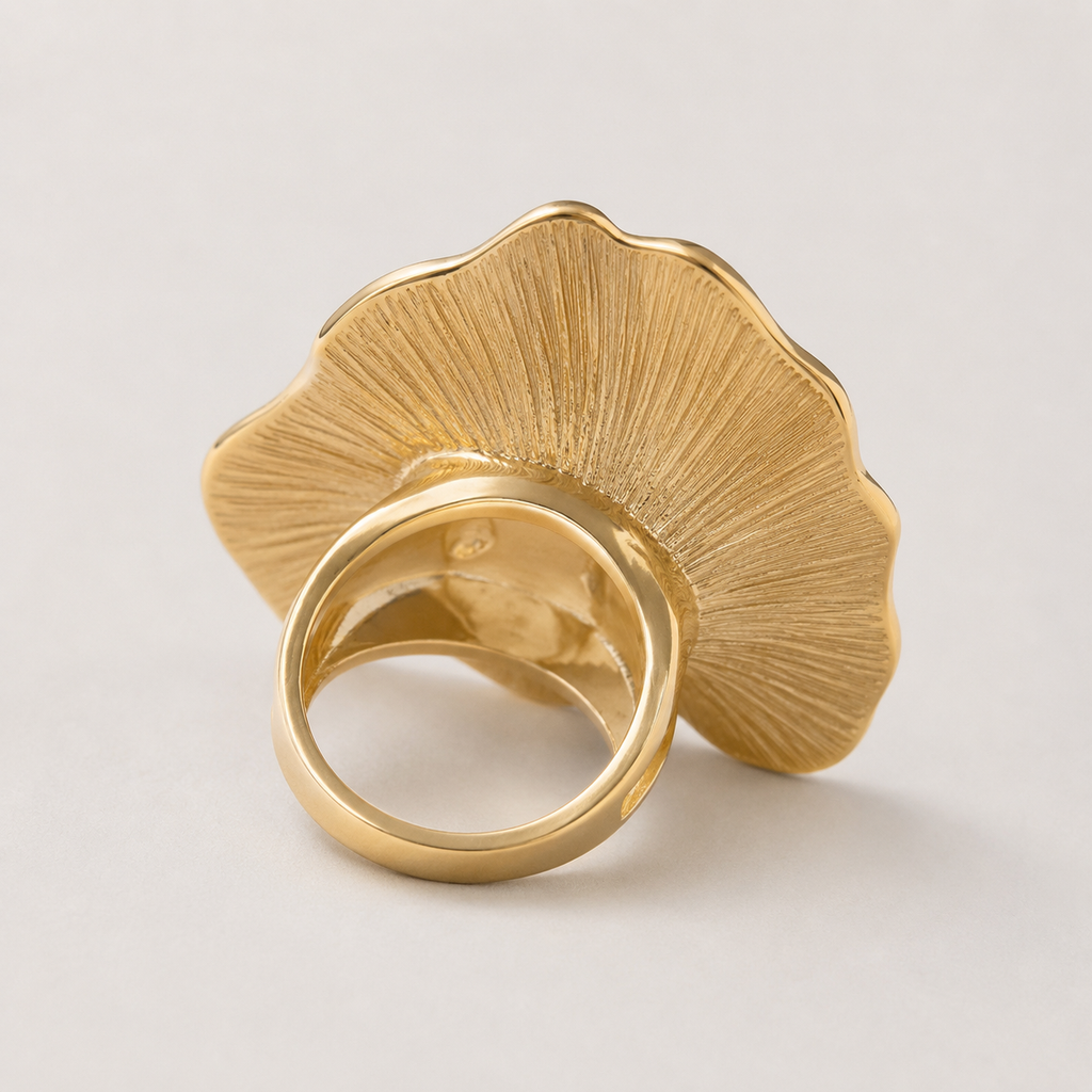 Ginkgo Leaf Statement Ring