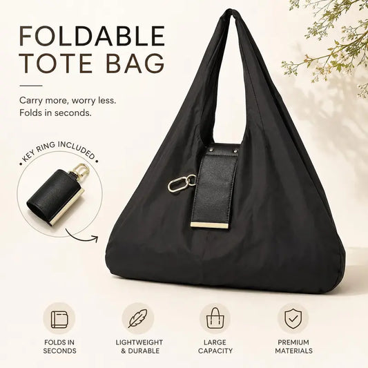 💜LAST DAY - BUY 1 GET 1 FREE,Each $13.99👜 Foldable Keychain Tote Bag – Compact & Expandable Reusable Carryall