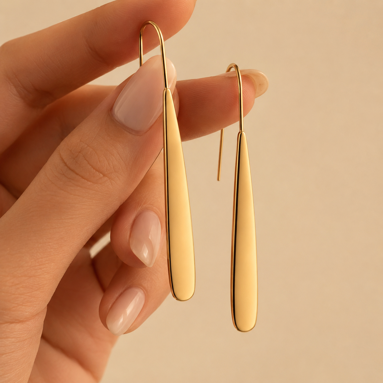 Minimalist Long Drop Earrings