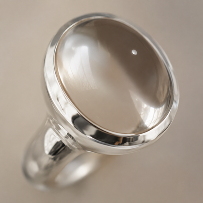 White Crystal Statement Ring