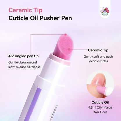 🔥Last Day Buy 1 Get 1 Free🔥Cuticle Remover Pen Set with Cuticle Oil, Portable Cuticle Softener for Home DIY & Professional Nail Salon Manicure