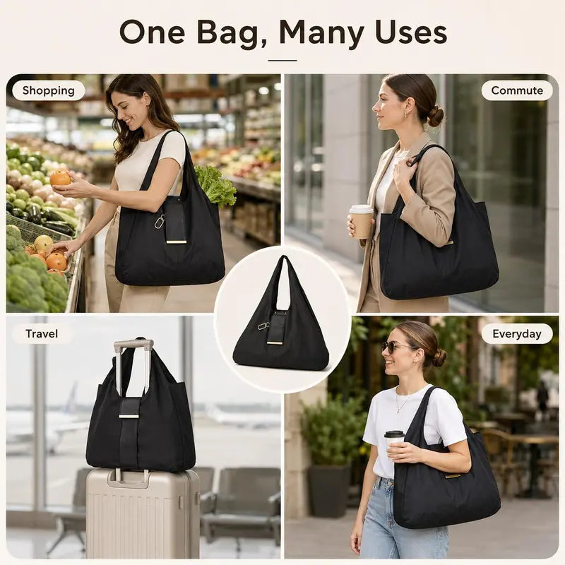 💜LAST DAY - BUY 1 GET 1 FREE,Each $13.99👜 Foldable Keychain Tote Bag – Compact & Expandable Reusable Carryall