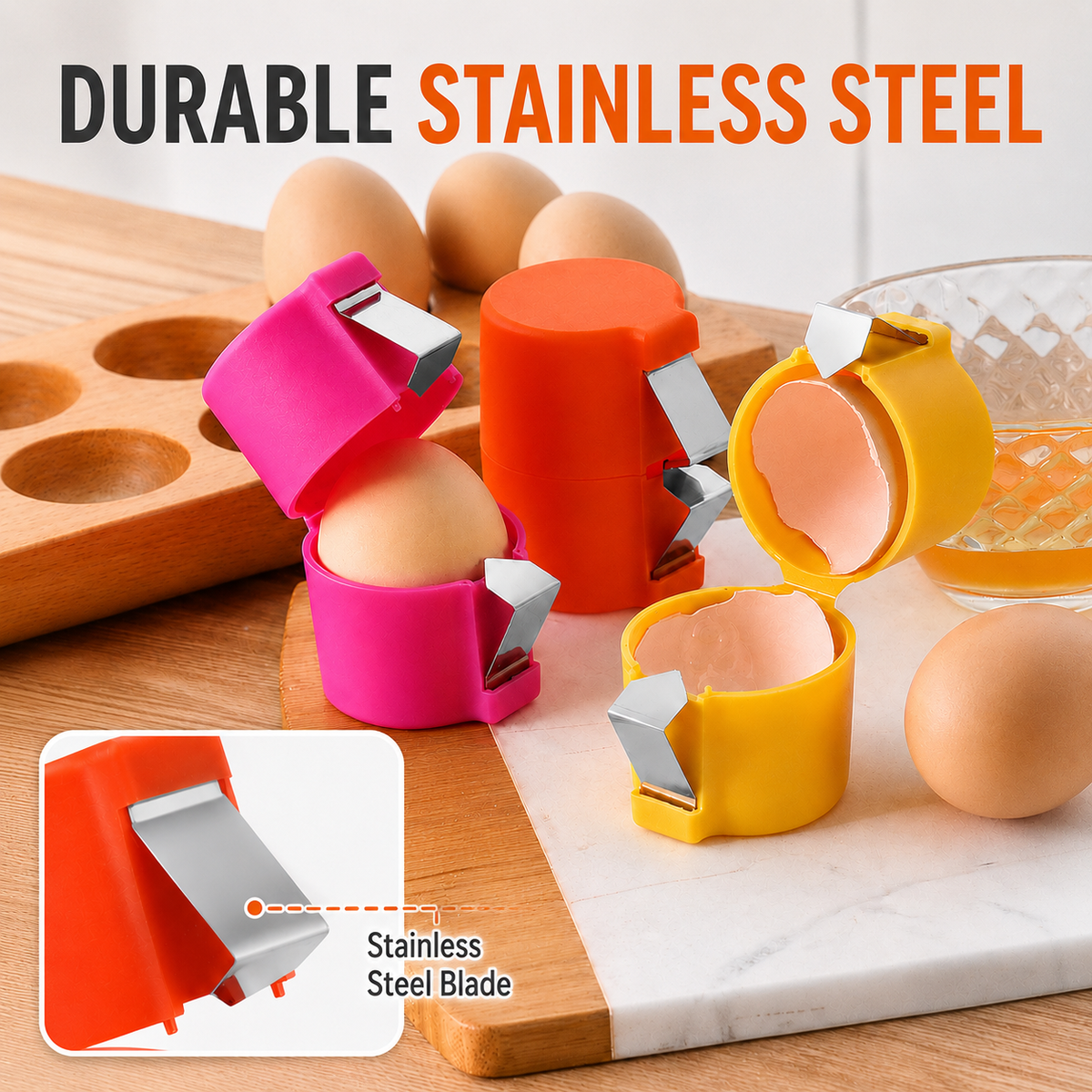 🔥 LAST DAY — BUY 3, GET 1 FREE 🔥 Egg Shell Opener for Clean, Mess-Free Cracking