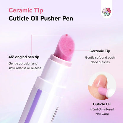 🔥Last Day Buy 1 Get 1 Free🔥Cuticle Remover Pen Set with Cuticle Oil, Portable Cuticle Softener for Home DIY & Professional Nail Salon Manicure