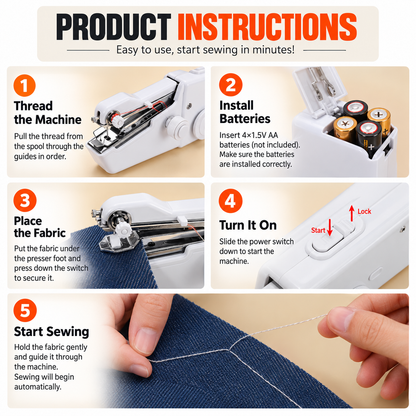 🔥LAST DAY-50%OFF🔥Mini Handheld Sewing Machine Kit
