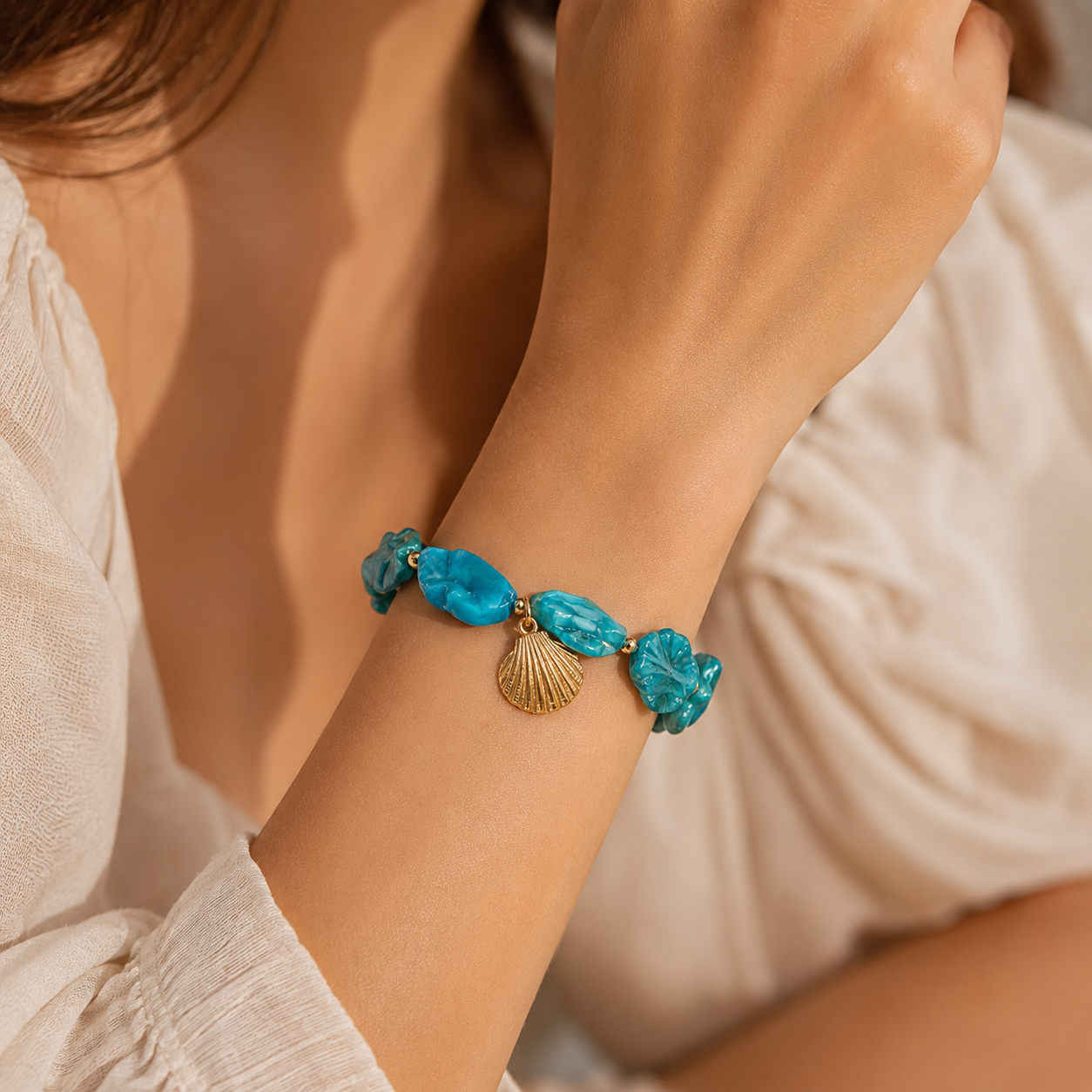 Seaside Shell Charm Bracelet