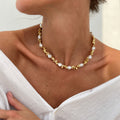 Baroque Pearl Beaded Choker Necklace