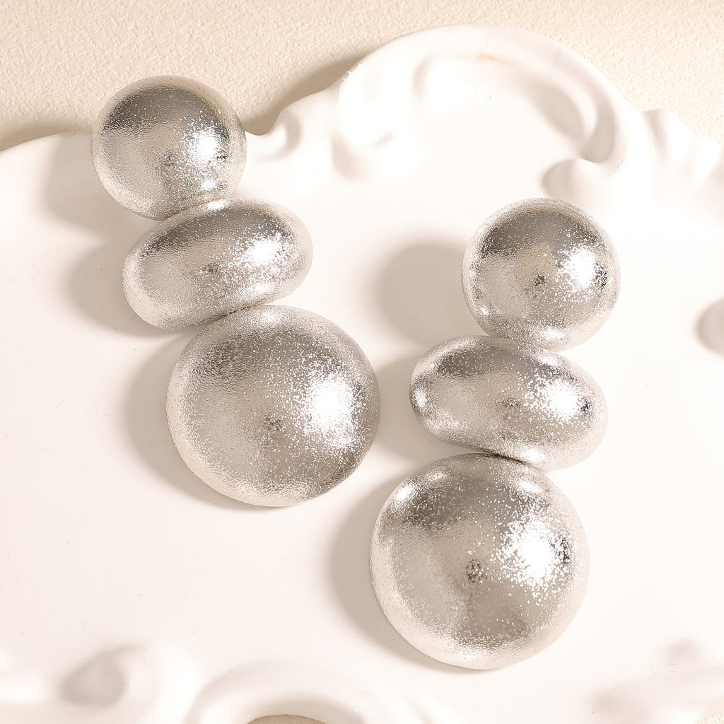 Triple Sphere Statement Earrings