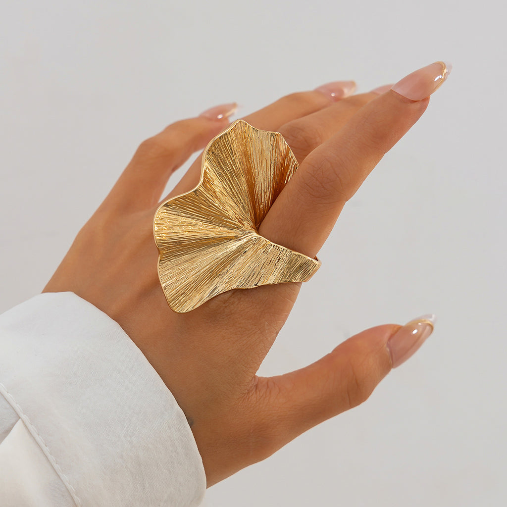 Ginkgo Leaf Statement Ring
