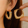 Geometric Hollow Mesh Hoop Earrings