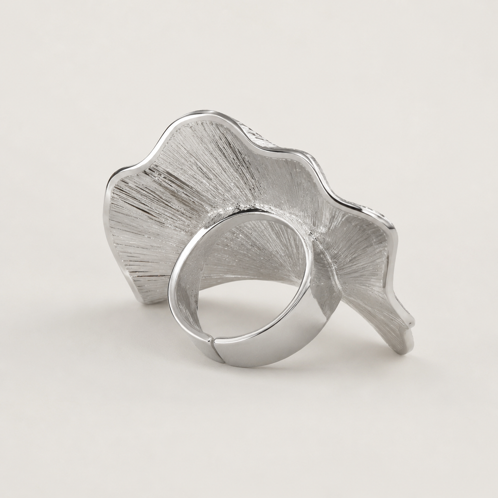 Ginkgo Leaf Statement Ring