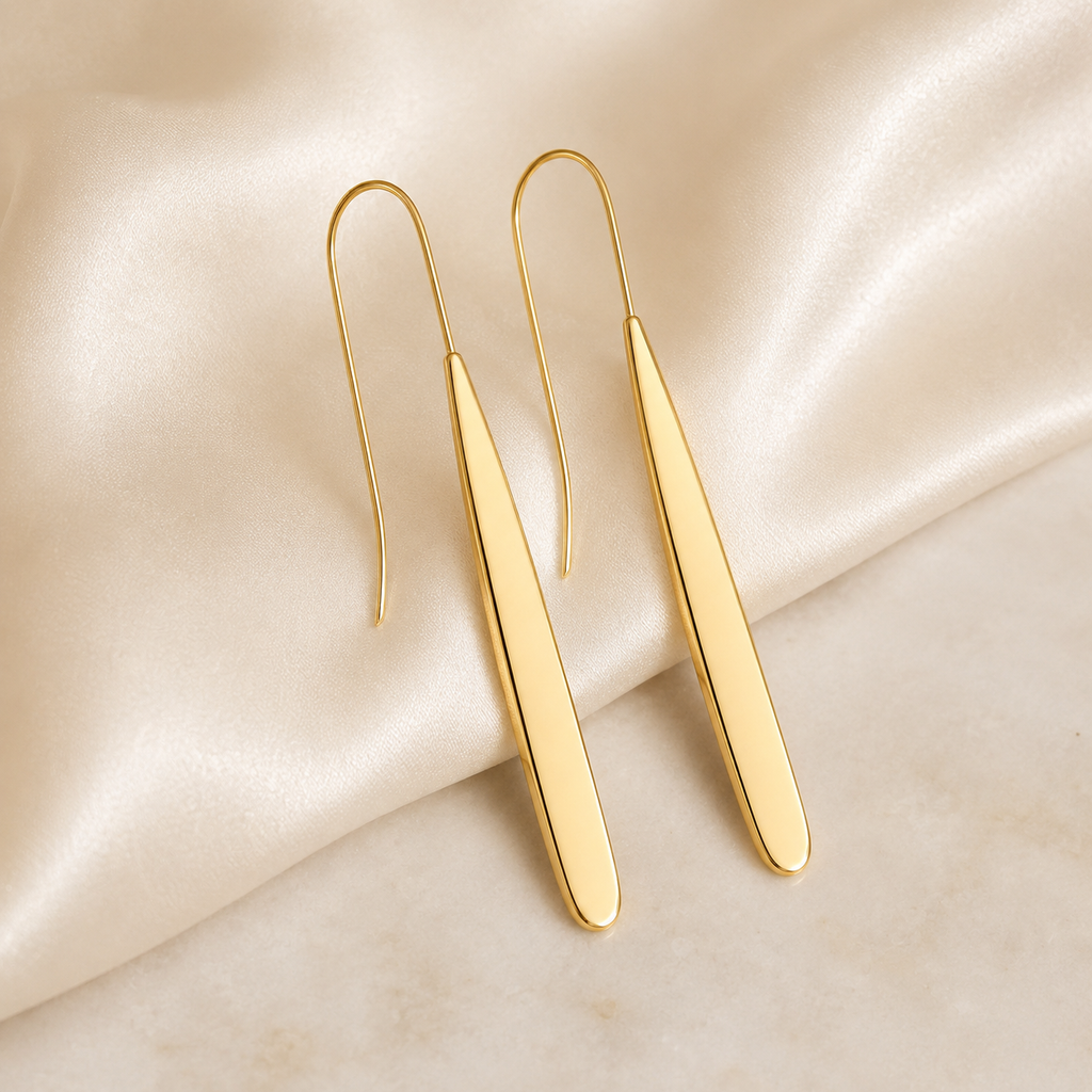 Minimalist Long Drop Earrings