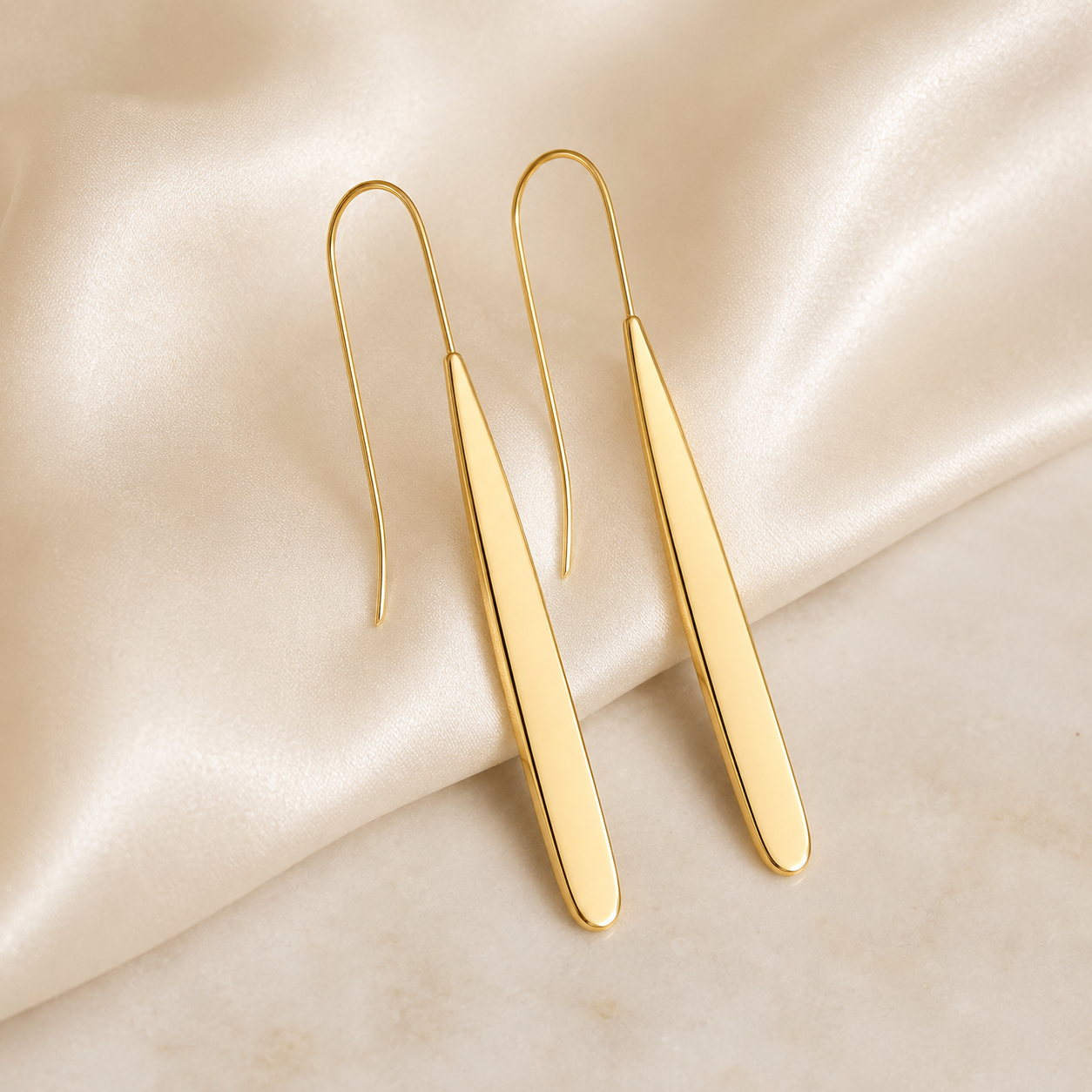 Minimalist Long Drop Earrings