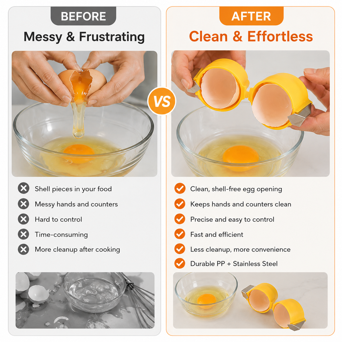 🔥 LAST DAY — BUY 3, GET 1 FREE 🔥 Egg Shell Opener for Clean, Mess-Free Cracking