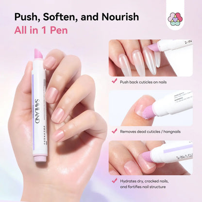 🔥Last Day Buy 1 Get 1 Free🔥Cuticle Remover Pen Set with Cuticle Oil, Portable Cuticle Softener for Home DIY & Professional Nail Salon Manicure
