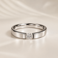 Single Zircon Minimalist Ring