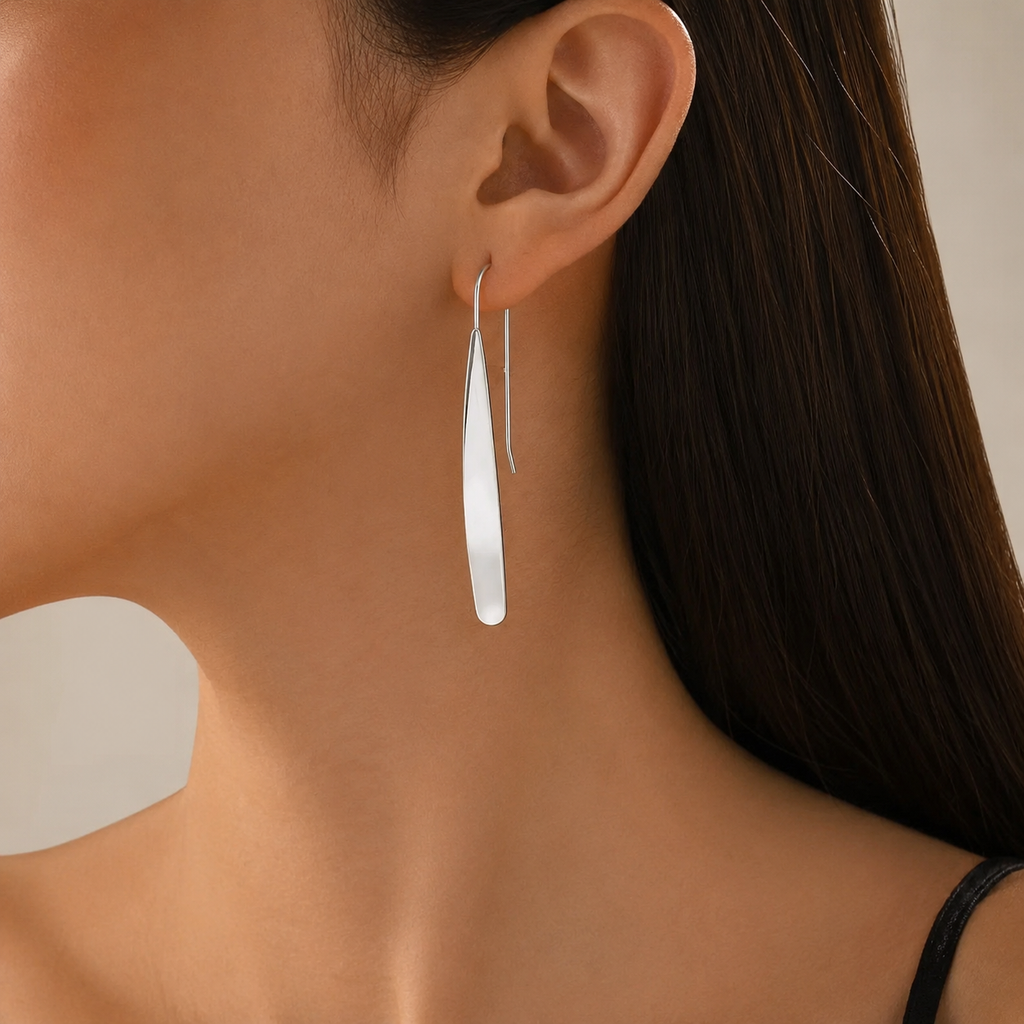 Minimalist Long Drop Earrings